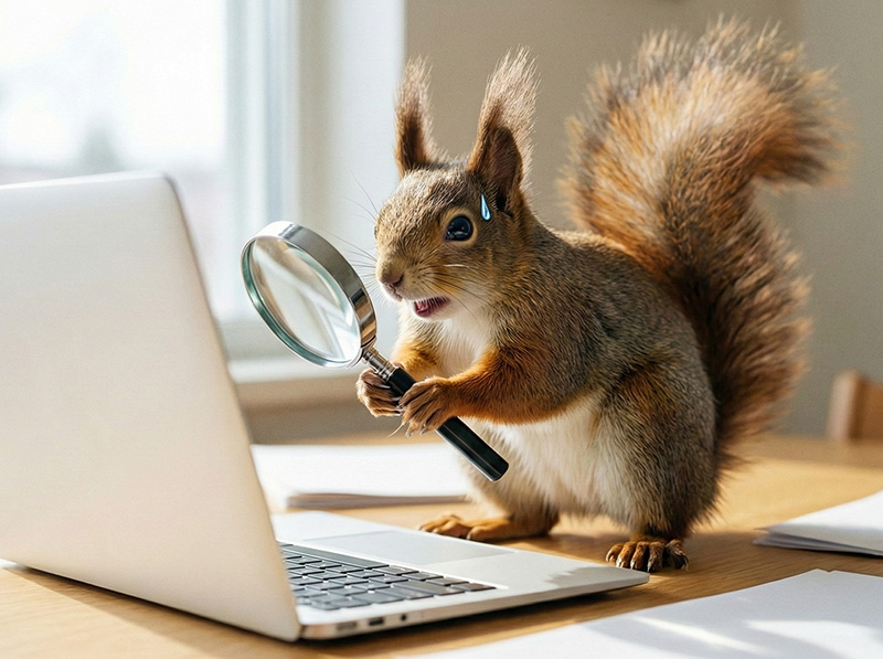 見つからないリス