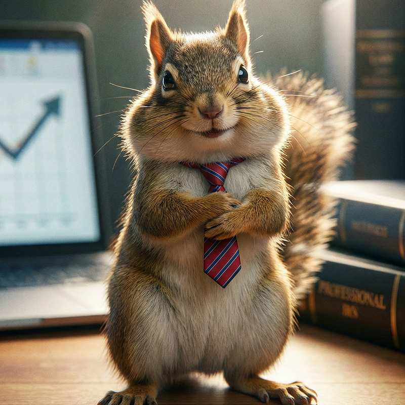 自信満々なリス